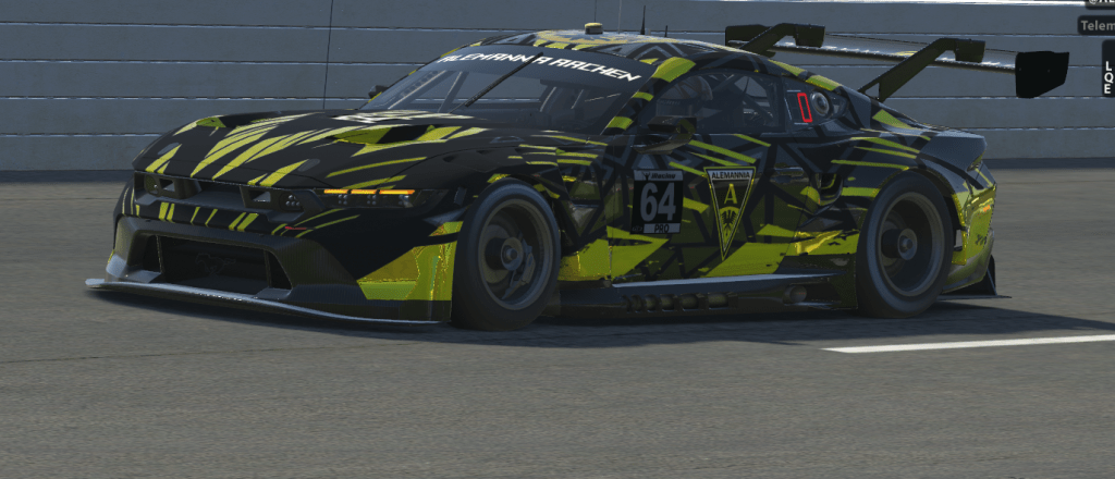 Screenshot of e-sports livery created using icarmap.