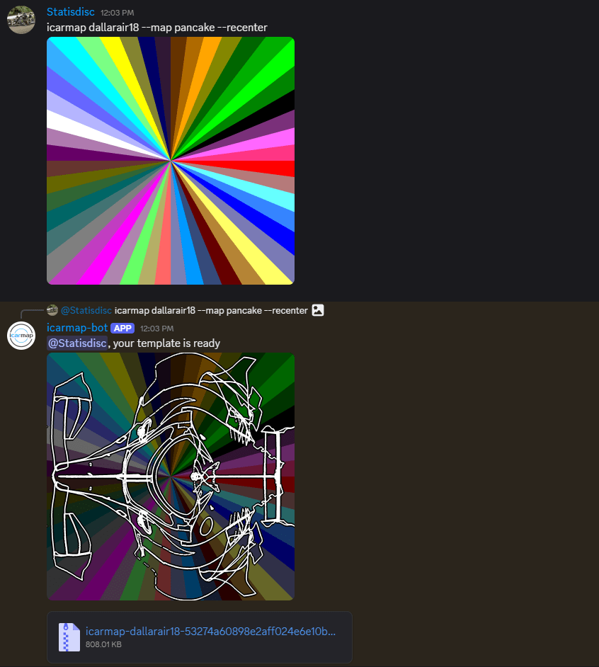 Example of how to use icarmap discord bot for Dallara IR18.