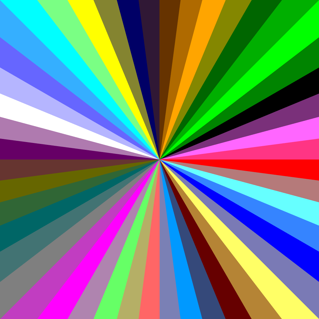 Example image to be used for iRacing template with colourful stripes originating from the centre of the image.