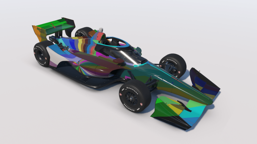 Screenshot of Dallara IR18 livery without using icarmap.